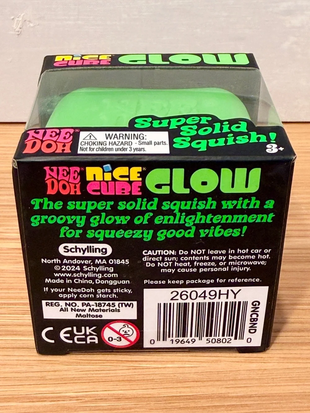 Needoh Green Nice Cube Glow in the Dark